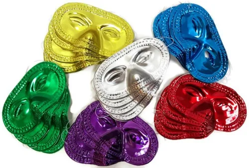 Vista 3 de Máscaras de vestuario, máscaras metálicas, máscaras de plumas