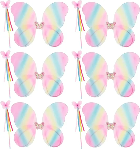 Vista 8 de kilofly Juego de 6 juegos de disfraz de princesa mariposa ángel juego de rol 4