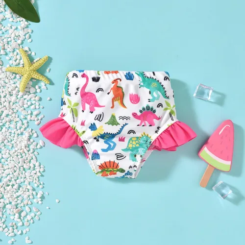 Vista 5 de Aalizzwell Traje de baño para niñas pequeñas con sombrero