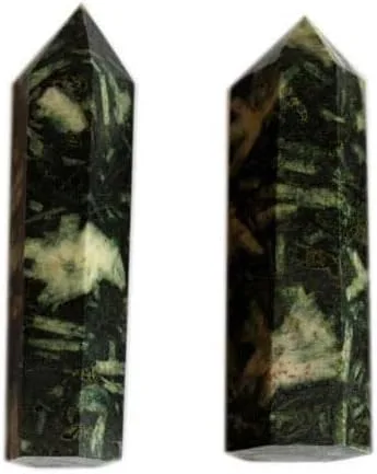 Vista 26 de StoneStory Figura de prisma facetada de punto de cristal curativo de ojo de tigre natural, paquete de 2 piedras preciosas de reiki, ojo de tigre