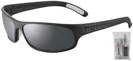 Vista 2 de bollé Anaconda - Gafas de sol rectangulares de 2.73 pulgadas para hombre + paquete con kit de gafas de cortesía de diseñador iWear