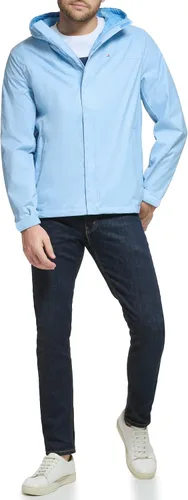 Vista 2 de Tommy Hilfiger Men's Lightweight Breathable Waterproof Hooded Jacket