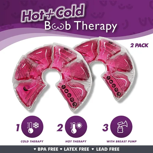 Vista 2 de Mommyz Love Almohadillas de lactancia de gel para lactancia materna – Almohadillas de gel para lactancia materna de terapia caliente y fría