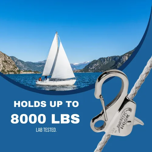 Vista 5 de Danik Hook Gancho de anclaje ajustable de acero inoxidable, sistema de anclaje marino sin nudos para barcos, caravanas y uso al aire libre
