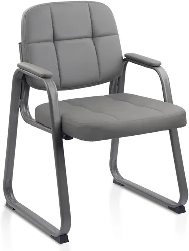 Vista 19 de CLATINA Silla de recepción de invitados, sillas de sala de conferencias, sillas de sala de espera con brazos acolchados, silla de escritorio sin