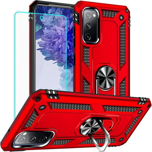 Vista 17 de Yiakeng Funda para Samsung Galaxy S20 FE, funda Galaxy S20 FE 5G con protector de pantalla HD, fundas protectoras de grado militar con anillo