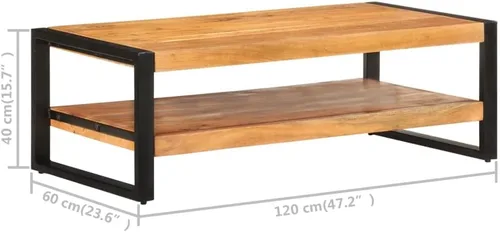 Vista 2 de Mesa auxiliar, mesa de centro moderna adecuada para sala de estar, oficina, balcón, estudio, sala de estar familiar de 47.2 x 23.6 x 15.7 pulgadas