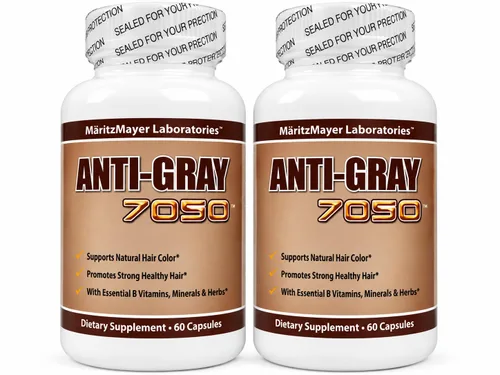 Vista 8 de Anti-gray 7050 Hair 60 Cápsulas - Disminuye las canas - Restaura el color natural del cabello - 1 botella