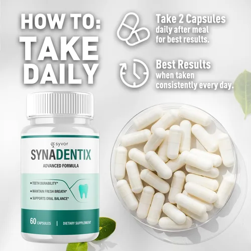 Vista 5 de SynaDentix - Cápsulas SynaDentix, píldoras de suplemento oficiales SynaDentix con todos los ingredientes naturales, SynaDentix Advanced Health &