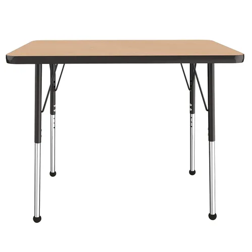 Vista 190 de FDP - Mesa rectangular para actividades escolares y de oficina (24 x 36 pulgadas), patas estándar con deslizadores giratorios, altura ajustable