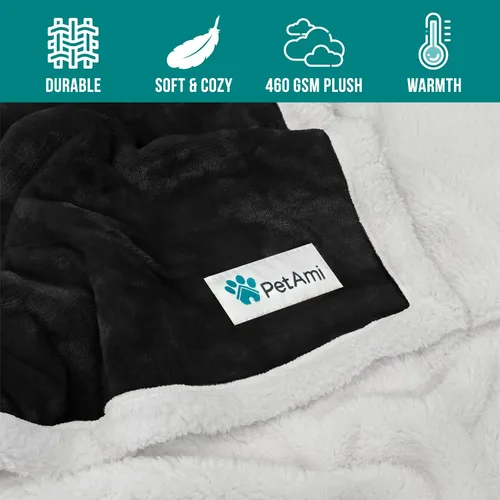 Vista 8 de PetAmi Manta para perros pequeños y medianos, manta de cama para mascotas, gatos, cachorros, gatitos, funda de vellón para muebles, protector