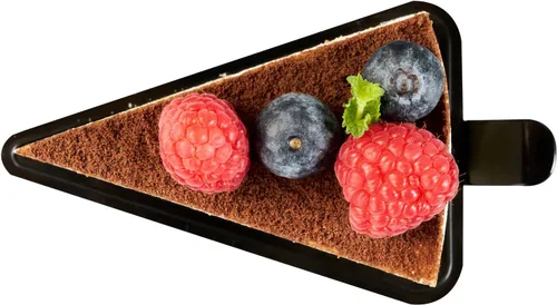 Vista 15 de Restaurantware Tablas para pasteles de 4.5 x 3 pulgadas, 100 bandejas triangulares de postre, ligeras con asa, tableros de repostería de plástico