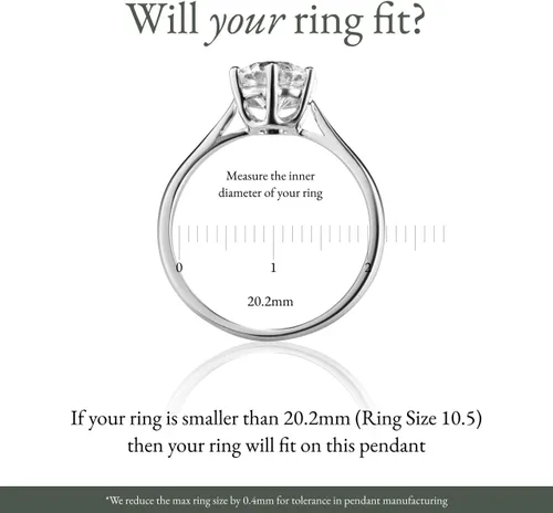 Vista 6 de Ring Holder Necklace - Sterling Silver Necklace with Gold Finish - Engagement Gift for Doctors & Nurses - Gold Jewelry for Mom or Grandmother