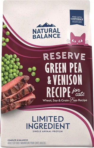 Vista 11 de Natural Balance Alimento seco para gatos adultos sin granos de ingredientes limitados, receta de pato reserva y guisantes verdes, 10 libras