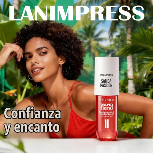 Vista 6 de Fragancia para el cabello y el cuerpo de 3 onzas líquidas, Eau de Parfum para mujer, aroma cálido, perfume n.º 2, aroma floral de fruta, con notas