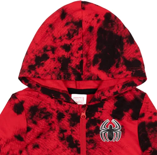 Vista 6 de Marvel Spider-Man Tie Dye - Sudadera con capucha y cremallera para niños grandes