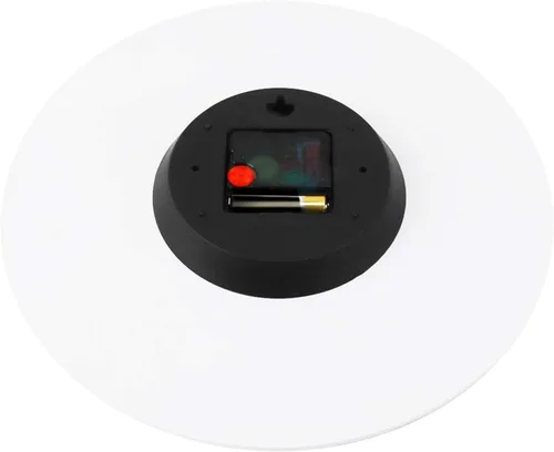 Vista 5 de Reloj de pared digital Who Cares Jumbled Numbers Reloj de PVC de 10 x 10 pulgadas, silencioso sin tictac, decorativo para el hogar, cocina, baño