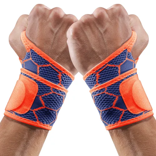 Vista 13 de Muñequera deportiva delgada, muñequera para alivio del túnel carpiano, soporte de muñeca de compresión sin neopreno para entrenamiento, muñequeras
