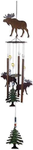 Vista 5 de Sunset Vista Designs Wilderness Wonders - Campanilla de viento rústica para cabaña, tamaño mediano