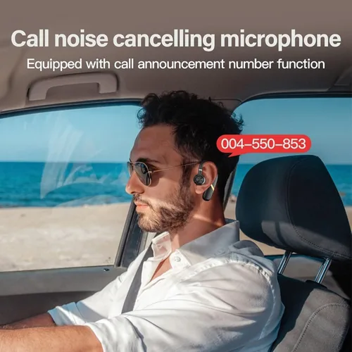 Vista 5 de Auriculares inalámbricos Bluetooth con micrófono, auricular único