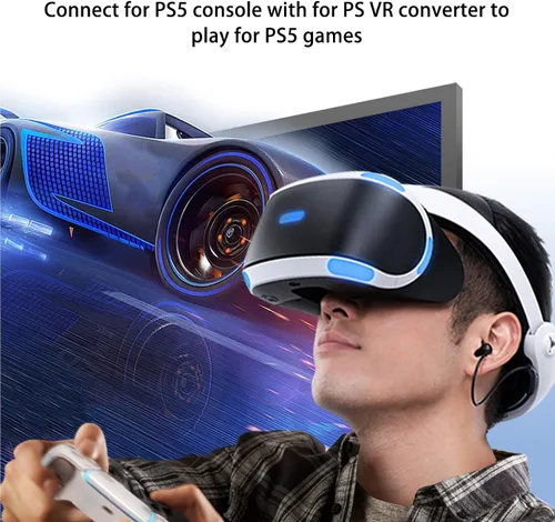 Vista 4 de Tangxi Adaptador PSVR para PS4PS5, PS4 cámara a PS VR convertidor cable compatible con consola PS5, USB3.0 Plug and Play VR juegos accesorios