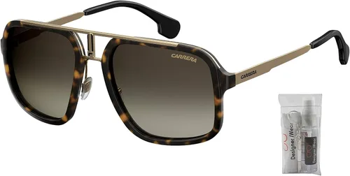 Vista 2 de Carrera CA1004S Rectangle Sunglasses for Men For Women BUNDLE with Designer iWear Complimentary Eyewear Care Kit