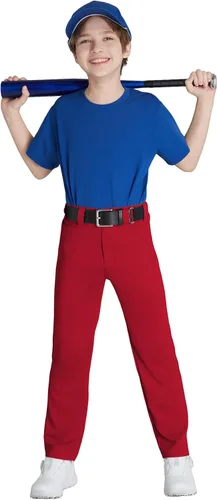 Vista 11 de QBK 2T 3T 4T 5T to 17 años Niños Pantalones de Béisbol Pantalones Pantalones de Softbol Niños Tee Ball Pantalones Negro