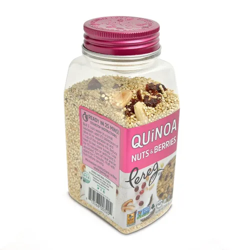 Vista 3 de Pereg Quinoa con nueces y bayas (10.58 onzas x 6 unidades) Granos de quinua Vegano, sin OMG, sin gluten y certificado Kosher Grano entero