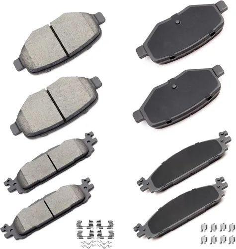 Vista 36 de Cciyu D627 Kit de 4 piezas de pastillas de freno cerámicas traseras 1994-2004 para Ford Mustang