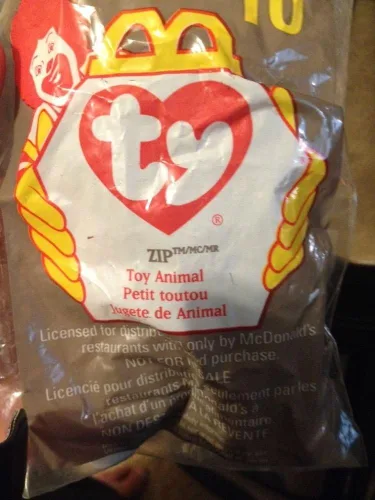 Vista 3 de TY ZIP Teenie Beanie Mcdonalds Nuevo en bolsa! 1998 #10#por:hogcountrycollectibles