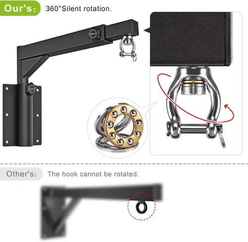 Vista 4 de BeneLabel Colgador de Pared para Saco Pesado, Soporte Resistente para Saco de Boxeo, Soporte para Saco de Boxeo para Gimnasio en Casa