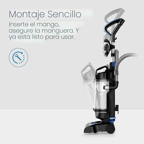 Vista 9 de Eureka PowerSpeed Aspiradora Vertical Ligera para Alfombras y Pisos Duros, Potente Aspiradora Vertical sin Bolsa para el Hogar con Mascotas Azul