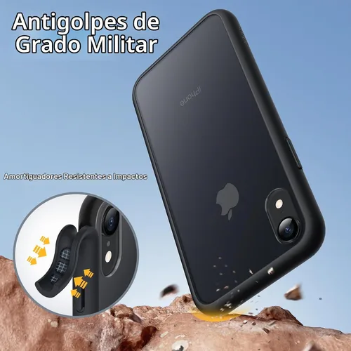 Vista 3 de JETech Funda mate para iPhone XR, color negro