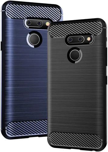 Vista 3 de Funda de teléfono para LG G8 ThinQ con protector de pantalla de vidrio templado y accesorios para celda, delgada, suave, de silicona de poliuretano