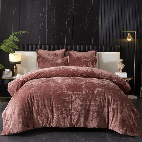 Vista 15 de Ivellow Queen Comforter Set 7 Pieces Bed in a Bag, Beige Velvet Comforter beige (7pcs-Beige)