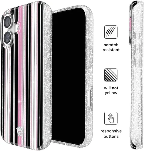 Vista 1425 de VELVET CAVIAR Funda para iPhone 15, compatible con MagSafe, probada contra caídas de 10 pies, fundas protectoras de diseño, leopardo color rosa