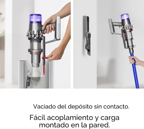 Vista 7 de [Usado] Aspiradora inalámbrica de palo Dyson V11, grande, níquel/azul
