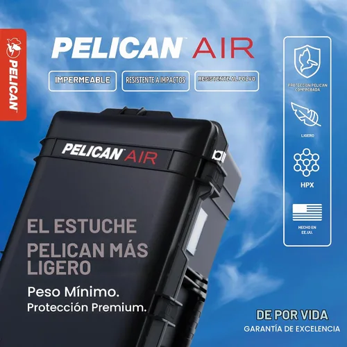 Vista 3 de Estuche Pelican Air 1535 sin Espuma - Negro