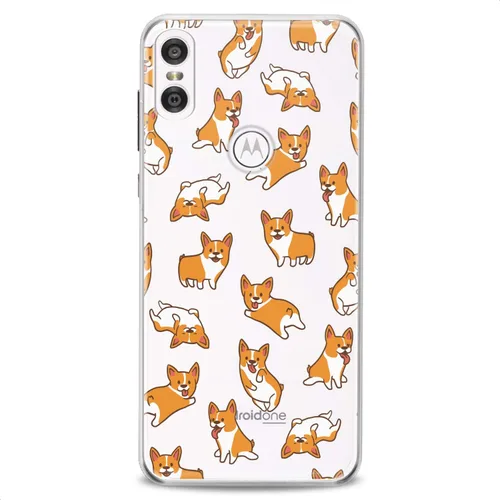 Vista 14 de Funda de TPU compatible con Motorola G9 G8 Plus G7 E20 P40 Z4 Edge 20 G22 Stylus Clear Cute Dogs Design Print Kawaii Floral Wiener Cute Flowers Girl