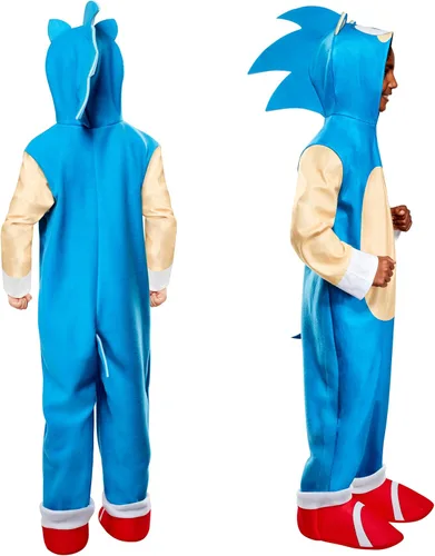 Vista 3 de Rubie's Disfraz infantil de Sonic de gran tamaño, como se muestra, talla S de EE. UU