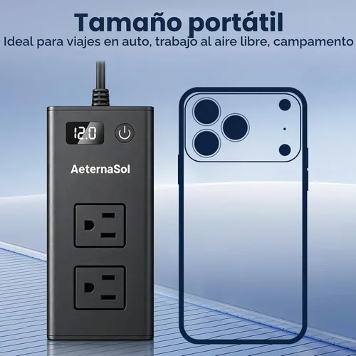 Vista 4 de 200W portátil 12V a 110v cargador de coche inversores de corriente para vehículos