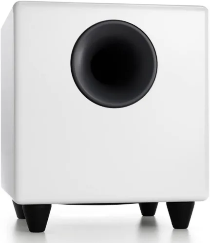 Vista 8 de Audioengine S8 Bocina para sonidos graves, de 8 pulgadas, con conexión a corriente eléctrica, color blanco. Negro