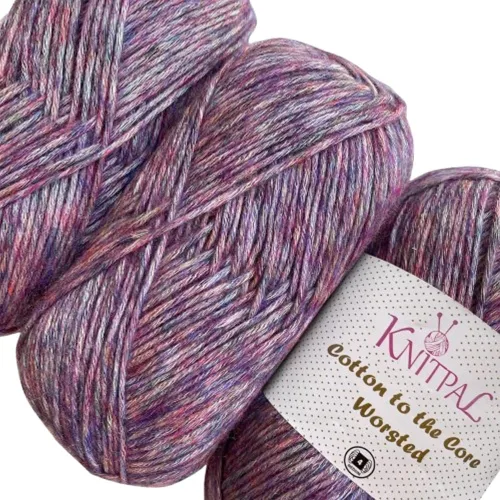 Vista 10 de Hilo de estambre de algodón puro para crochet de Cotton to The Core, paquete de 3 (598,6 metros / 300 g), patrones gratis, apto para principiantes
