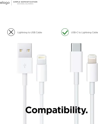 Vista 4 de elago Estación de carga 2 en 1 para productos Apple, diseñada para AirPods, AirPods Pro, iPhone, Apple Watch [cables no incluidos] (blanco clásico)
