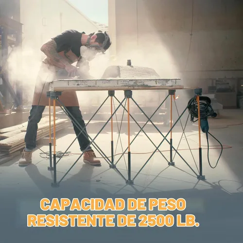 Vista 9 de BORA Centipede Workstand CK625 76 cm X 61 cm X 122 cm Soporte de trabajo Centipede de acero con caballete de sierra y accesorios adicionales