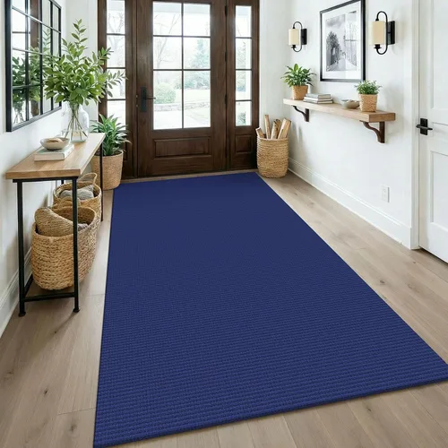 Vista 229 de KOZYFLY - Tapete para puerta de interior, lavable, pequeña, antideslizante, con respaldo de goma, felpudo de algodón para el hogar, color negro