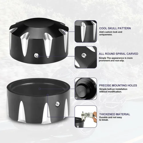Vista 2 de Tapas de aluminio CNC para tuercas de eje delantero, tapas de cubo de rueda para Can-Am Spyder GS RS RT ST F3 todos los modelos 2018 en adelante