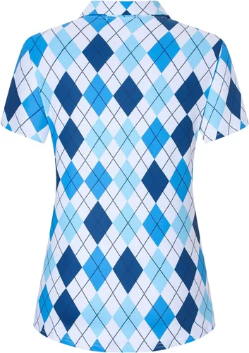 Vista 2 de Moydan Camisetas polo de golf para mujer, ligeras, manga corta, 4 botones
