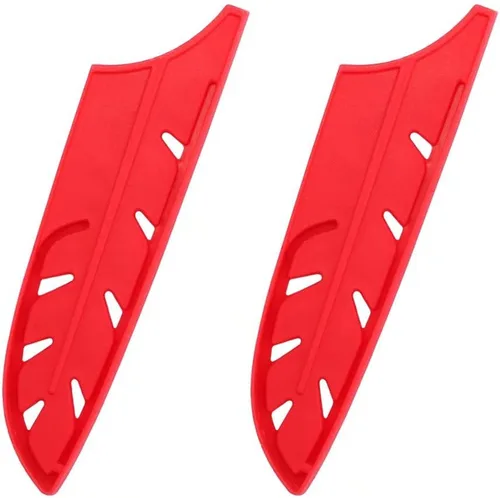 Vista 28 de XYJ Juego de 2 fundas para cuchillos de seguridad, protector de bordes de cuchillos, funda universal para cuchillos, pelado, funda de cuchillo