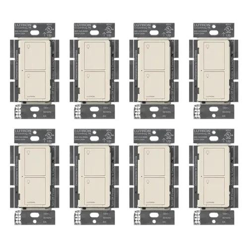 Vista 19 de Lutron Caseta - Interruptor de luz inteligente original (requiere Lutron Smart Hub), para el hogar, luces LED y ventiladores, 6 amperios, un solo